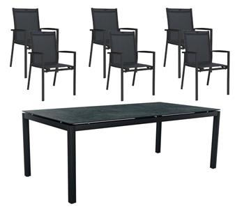 252144S Gartensitzgarnitur New Levanto 2 6 Sessel und Tisch 200x100 metalic grau.jpg